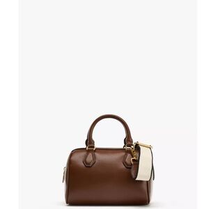 Zara Brown Satchel with Cream Strap